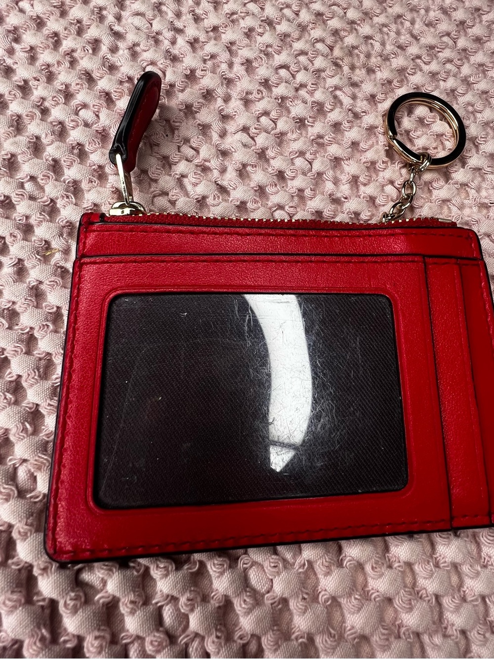 Coach x Selena Gomez Limited Edition Red Leather Key Card Holder - Picture 2 of 13